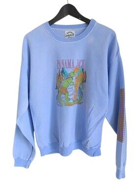 Vintage 90s Panama Jack I Wanna Iguana Sweatshirt Blue 21x24.5